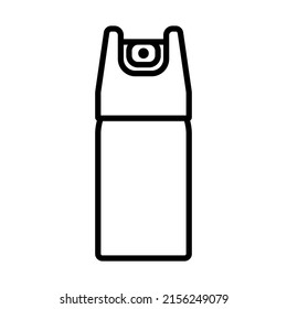 Pepper Spray Icon. Bold outline design with editable stroke width. Vector Illustration.