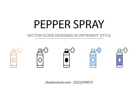 Diseño de icono de pulverización de pimienta con fondo blanco