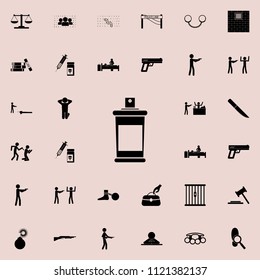 PEPPER SPRAY icon. Detailed set of Crime icons. Premium quality graphic design sign. One of the collection icons for websites, web design, mobile app on colored background