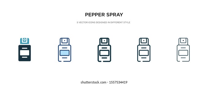 pepper spray icon in different style vector illustration. two colored and black pepper spray vector icons designed in filled, outline, line and stroke style can be used for web, mobile, ui