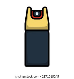 Pepper Spray Icon. Editable Bold Outline With Color Fill Design. Vector Illustration.