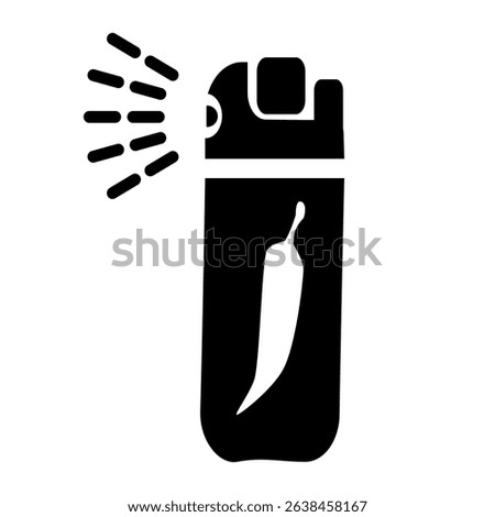 Pepper Spray Icon, Self-Defense Spray Symbol