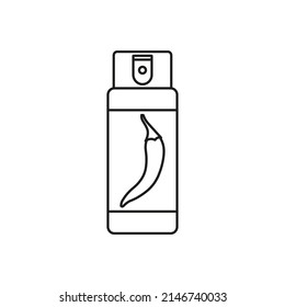Icono de gas pimienta. Vector. Estilo de línea.