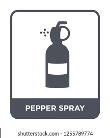 pepper spray icon vector on white background, pepper spray trendy filled icons from Law and justice collection, pepper spray simple element illustration