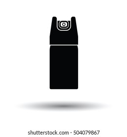 Pepper spray icon. White background with shadow design. Vector illustration.