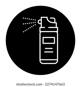 Pepper spray сolor line icon. Pictogram for web page.