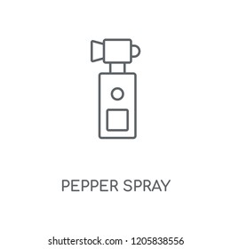 Pepper spray linear icon. Pepper spray concept stroke symbol design. Thin graphic elements vector illustration, outline pattern on a white background, eps 10.