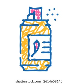 pepper spray protest meeting doodle icon sketch vector. pepper spray protest meeting sign. isolated symbol illustration