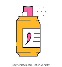 pepper spray protest meeting line icon vector. pepper spray protest meeting sign. isolated symbol illustration
