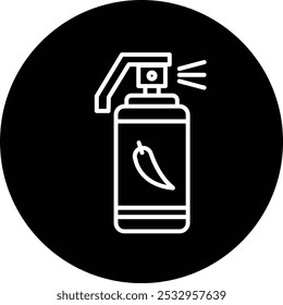 Pepper Spray Vector Illustration Detailed Icon