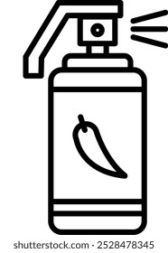 Pepper Spray Vector Illustration Icon