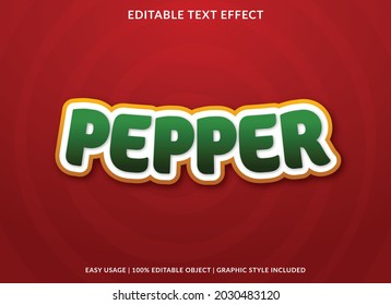 pepper text effect editable template  with abstract style use for business brand and logo