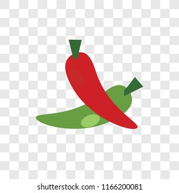 Pepper vector icon isolated on transparent background, Pepper logo concept