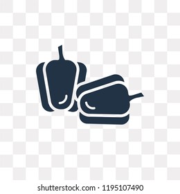 Pepper vector icon isolated on transparent background, Pepper transparency concept can be used web and mobile