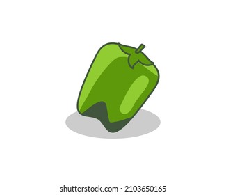 Pepper vector icon. Vegetables healthy vegetarian food. Organic plant symbol