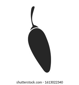 Pepper vector icon.Black vector icon isolated on white background pepper .