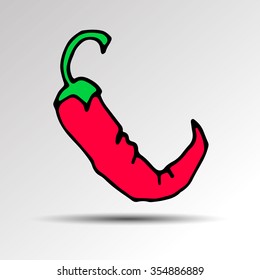 pepper vector illustration food vegetable red sweet