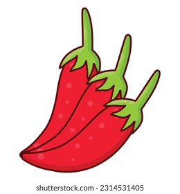 pepper Vector illustration on a transparent background. Premium quality symmbols. Vector line flat icons for concept and graphic design.