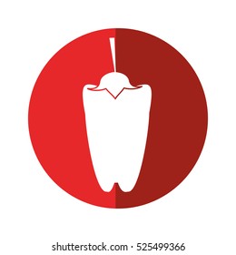 pepper vegetable food icon red circle