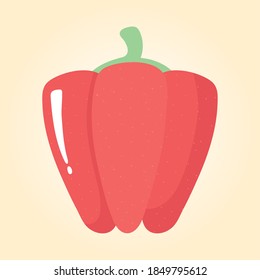 pepper vegetable fresh spice, grocery purchases vector illustration