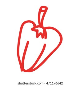 pepper vegetable health icon vector illustration design