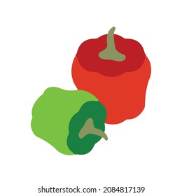 Pepper vegetable isolated on a white background vector image