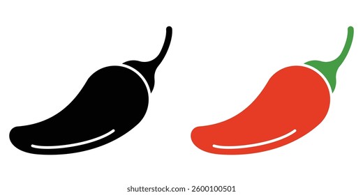 Pepper web vector icons set