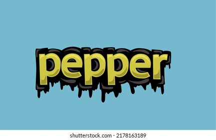 PEPPER writing vector design on pink background