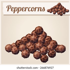 Peppercorns. Cartoon Vector Icon. Series of food and drink and ingredients for cooking.