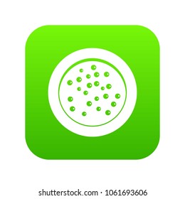 Peppercorns on a plate icon digital green for any design isolated on white vector illustration