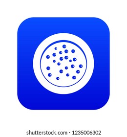 Peppercorns on a plate icon digital blue for any design isolated on white vector illustration