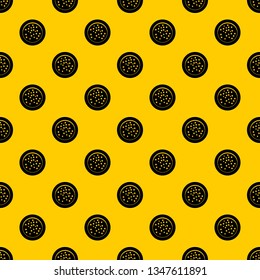 Peppercorns on a plate pattern seamless vector repeat geometric yellow for any design