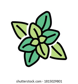 peppermint aromatherapy color icon vector. peppermint aromatherapy sign. isolated symbol illustration