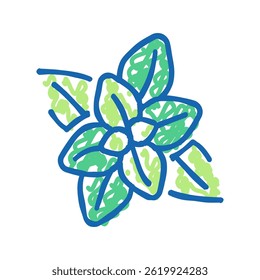 peppermint aromatherapy doodle icon sketch vector. peppermint aromatherapy sign. isolated symbol illustration