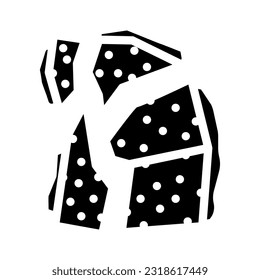 peppermint bark food snack glyph icon vector. peppermint bark food snack sign. isolated symbol illustration