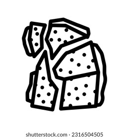 peppermint bark food snack line icon vector. peppermint bark food snack sign. isolated contour symbol black illustration