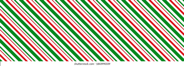 Peppermint candy cane Christmas background,  diagonal stripes print seamless pattern