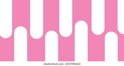 Peppermint candy cane diagonal stripes seamless pattern, stripes in pink background in vector .