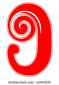 Peppermint Candy Cane Number Nine