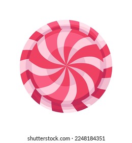 Peppermint candy for creating your own ice cream. Peppermint candy cartoon illustration. Summer, sundae concept