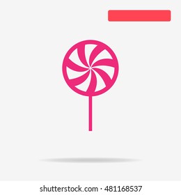 Peppermint candy icon. Vector concept illustration for design.