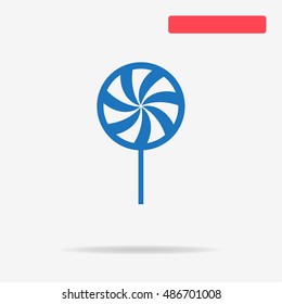 Peppermint candy icon. Vector concept illustration for design.