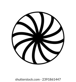 Peppermint Candy icon vector. Sweet illustration sign. Candy symbol. Dessert logo.