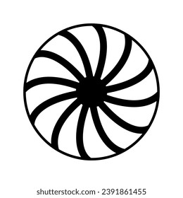 Peppermint Candy icon vector. Sweet illustration sign. Candy symbol. Dessert logo.