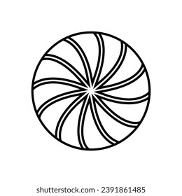 Peppermint Candy icon vector. Sweet illustration sign. Candy symbol. Dessert logo.