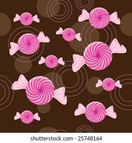 peppermint candy seamless background - vector illustration