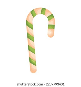 peppermint cane candy icon isolated