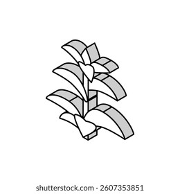 peppermint herb isometric icon vector. peppermint herb sign. isolated symbol illustration