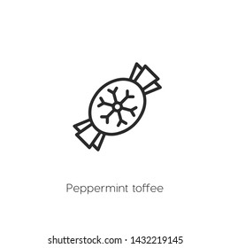 peppermint toffee icon vector symbol sign