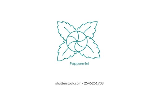 Peppermint Vape Icon Design Illustration Grafik